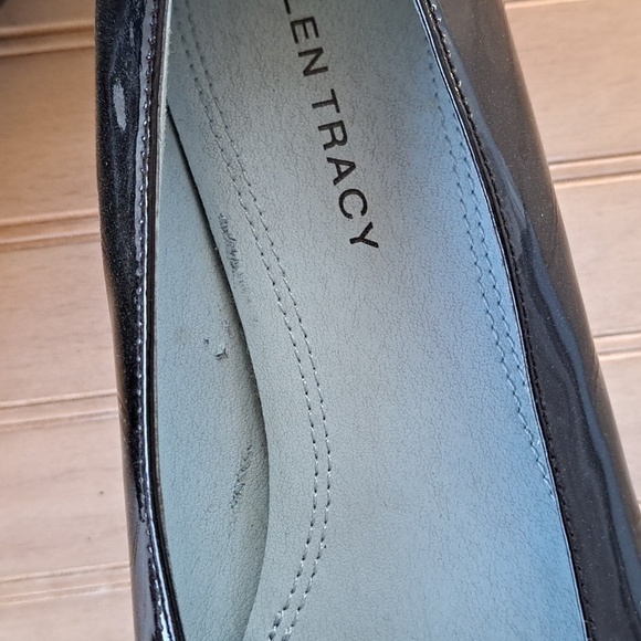 Ellen Tracy Candace Patent Leather Dressy  Classy Quality Elagant Nuetral Flats - Picture 6 of 11